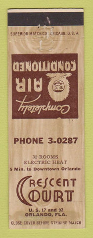 Matchbook Cover - Crescent Court Motel Orlando FL Eskimo