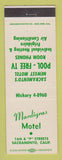 Matchbook Cover - Mardigras Motel Sacramento CA