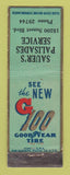 Matchbook Cover - Goodyear Tires Sauer's Palisades oil gas WEAR