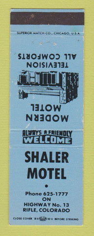 Matchbook Cover - Shaler Motel Rifle Colorado