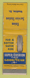 Matchbook Cover - Goodyear Tires Union Service Woodbine GA WORN
