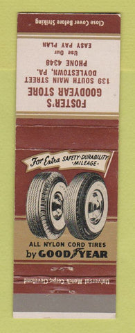 Matchbook Cover - Goodyear Tires Foster's Doylestown PA