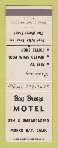 Matchbook Cover - Bay Breeze Motel Morro Bay CA