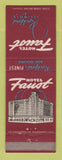 Matchbook Cover - Hotel Faust Rockford IL