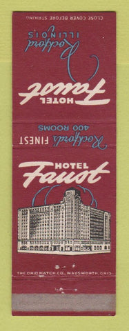 Matchbook Cover - Hotel Faust Rockford IL