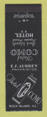 Matchbook Cover - Hotel Como Rock Island IL