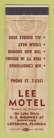 Matchbook Cover - Lee Motel Leesburg FL