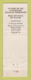 Matchbook Cover - Cozy Restaurant Motel Inn Thurmont MD
