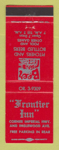 Matchbook Cover - Frontier Inn Hawthorne CA WEAR