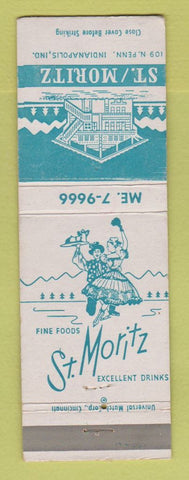 Matchbook Cover - St Moritz Restaurant Indianapolis IN