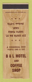 Matchbook Cover - B&L Motel Coffee Shop Santa Paula CA