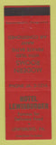 Matchbook Cover - Hotel Lewisburger Lewisburg PA