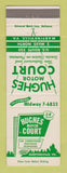 Matchbook Cover - Hughes Motor Court motel Martinsville VA