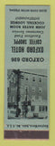 Matchbook Cover - Oxford Hotel Coffee Shoppe