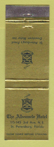 Matchbook Cover - Albemarle Hotel St Petersburg FL