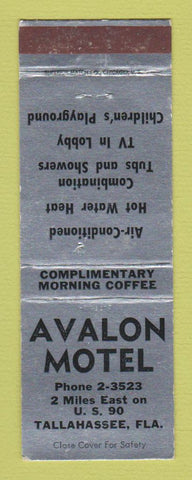 Matchbook Cover - Avalon Motel Tallahassee FL