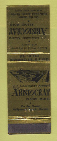 Matchbook Cover - Aristocrat Resort Motel Hollywood Beach FL