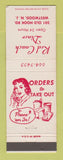 Matchbook Cover - Red Coach Diner Westwood NJ