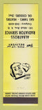 Matchbook Cover - Albatross Radiator Service Calgary AB YELLOW