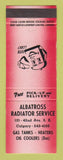 Matchbook Cover - Albatross Radiator Service Calgary AB  RED