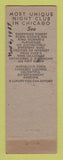 Matchbook Cover - Ivanhoe Restaurant Chicago IL WEAR