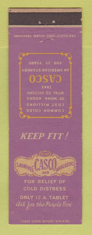 Matchbook Cover - Casco Laxatives Analgesic Tablets medicine Canton OH Bowman's