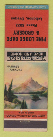 Matchbook Cover - Pine Lodge Cafe Grocery Lebanon OR
