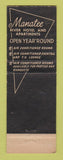 Matchbook Cover - Manatee River Hotel Bradenton FL