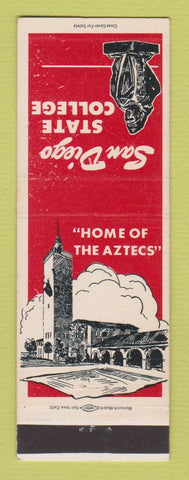 Matchbook Cover - San Diego State College Aztecs CA