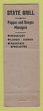 Matchbook Cover - State Grill Inglewood CA WEAR