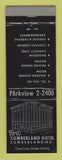 Matchbook Cover - Fort Cumberland Hotel Cumberland MD WEAR