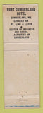 Matchbook Cover - Fort Cumberland Hotel Cumberland MD WEAR