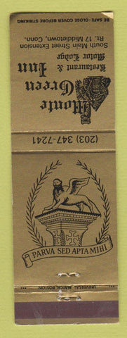 Matchbook Cover - Monte Green Inn Restaurant Motor Lodge Middletown CT WEAR