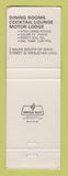 Matchbook Cover - Monte Green Inn Restaurant Motor Lodge Middletown CT WEAR