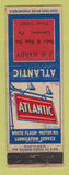 Matchbook Cover - Atlantic oil gas JD Hardy Lancaster PA WEAR