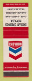 Matchbook Cover - Chevron oil gas Indian Springs NV cafe cabins