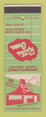 Matchbook Cover - Ruth's Oven Colorado Springs