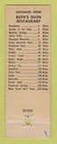 Matchbook Cover - Ruth's Oven Colorado Springs