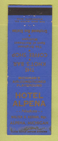 Matchbook Cover - Hotel Alpena MI WEAR
