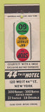 Matchbook Cover - 44th St Hotel New York City