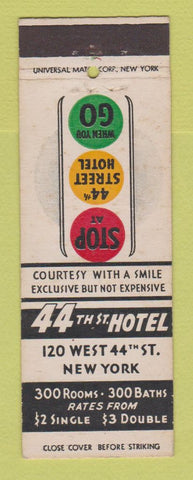 Matchbook Cover - 44th St Hotel New York City