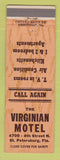 Matchbook Cover - Virginian Motel St Petersburg FL