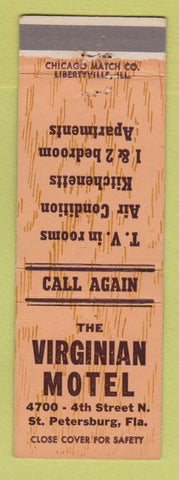 Matchbook Cover - Virginian Motel St Petersburg FL