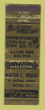 Matchbook Cover - Walter Housel Liquor WEAR