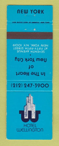 Matchbook Cover - Hotel Wellington New York City