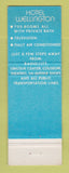Matchbook Cover - Hotel Wellington New York City