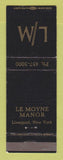 Matchbook Cover - Le Moyne Manor Liverpool NY