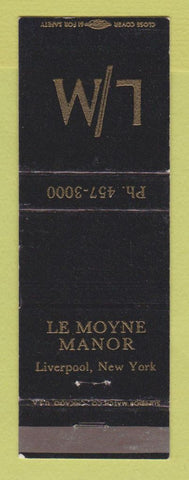 Matchbook Cover - Le Moyne Manor Liverpool NY