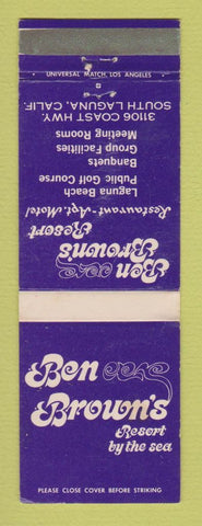 Matchbook Cover - Ben Brown's Resort Motel South Laguna CA WEAR