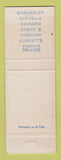 Matchbook Cover - 1967 Chevrolet Moyer Orwigsburg PA
